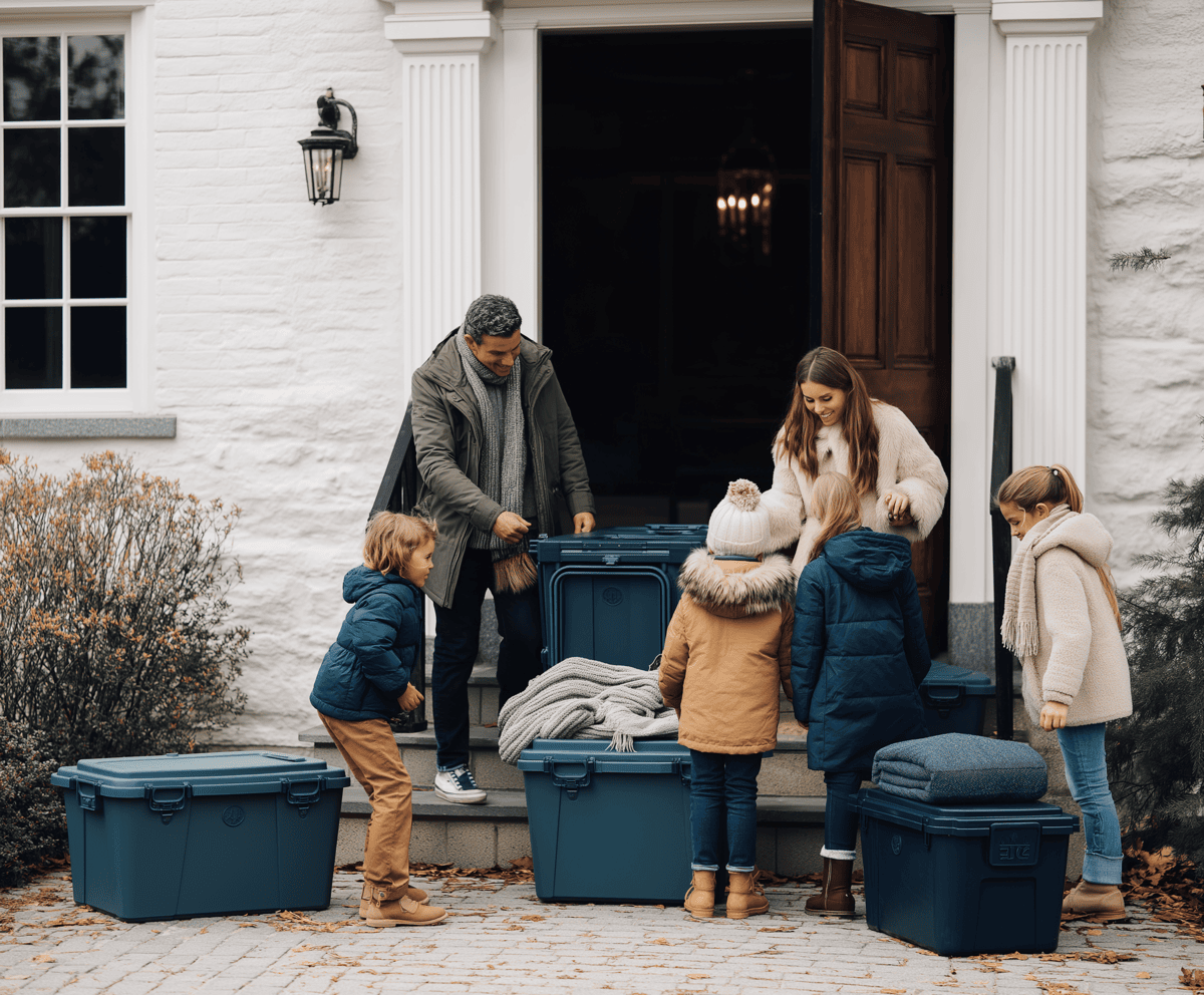 Family with Storage Valet bins